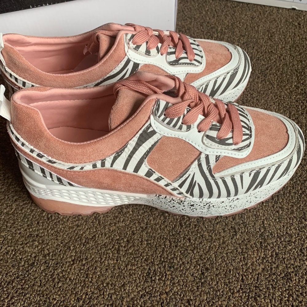 Qupid terrace blush/zebra print‎ sneakers size 7 - Picture 6 of 14